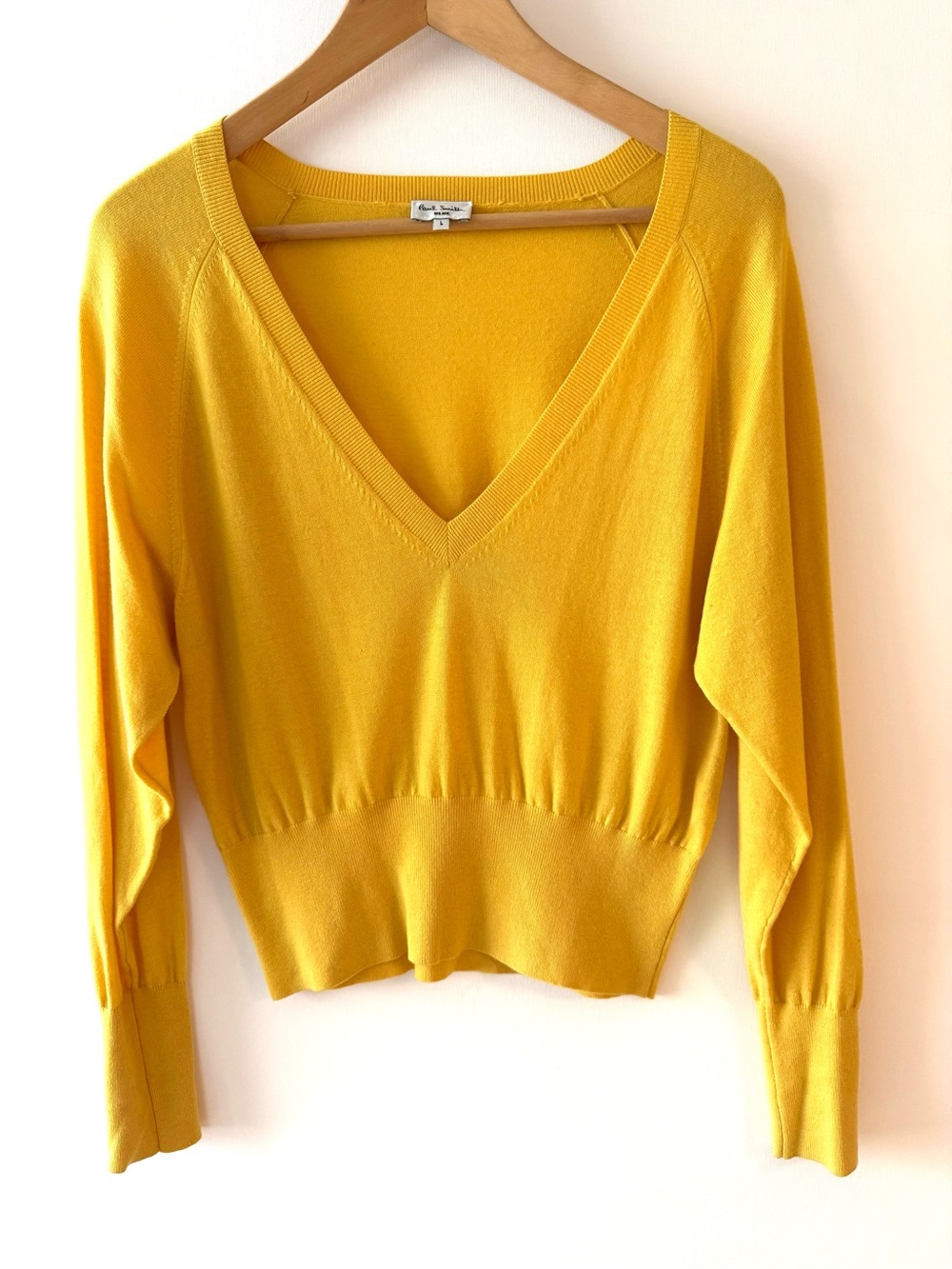 Paul Smith Women's V-Neck Sweater in Bright Yellow